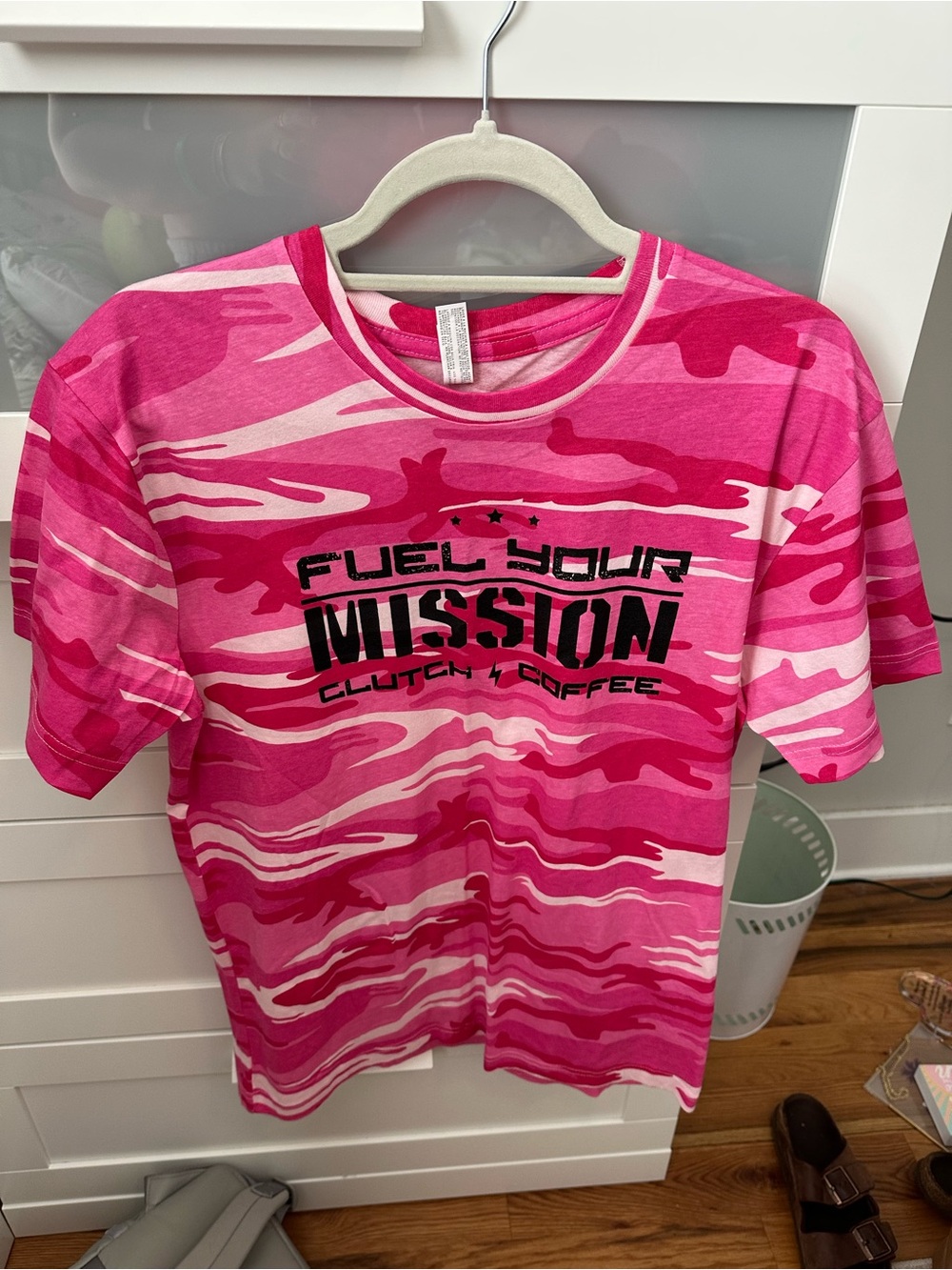 Fuel Your Mission Pink Camouflage Graphic Tee